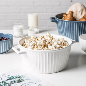 Large Ceramic Bowl With Handle