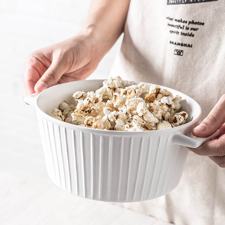 Large Ceramic Bowl With Handle